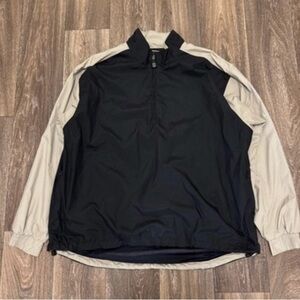 Vintage Nike Golf Windbreaker Black 1/4 Zip Pullover Jacket Clima-Fit Large